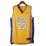 Баскетбольная джерси LeBron James Los Angeles Lakers Nike Swingman Yellow Purple