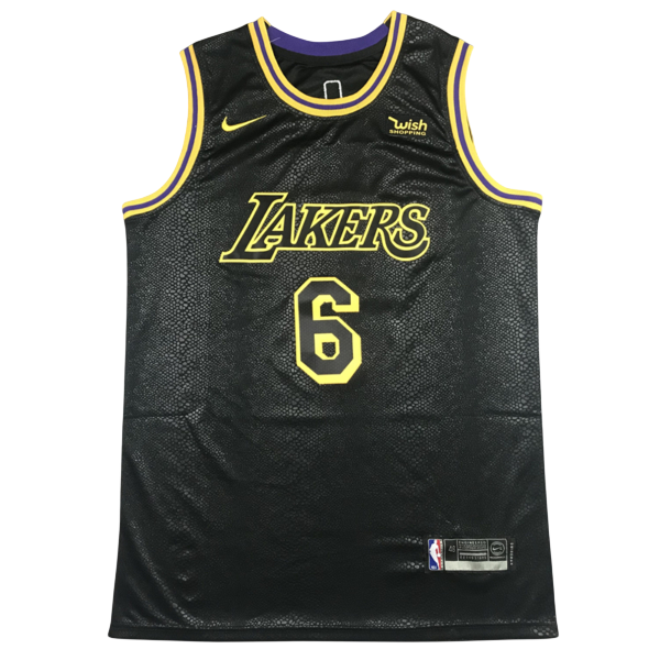 Баскетбольная джерси Nike LeBron James Los Angeles Lakers №6 Black