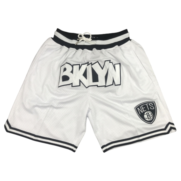Баскетбольные шорты Brooklyn Nets NBA White