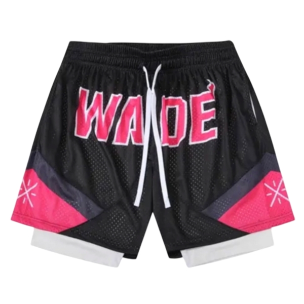 Двойные баскетбольные шорты WADE Black Red