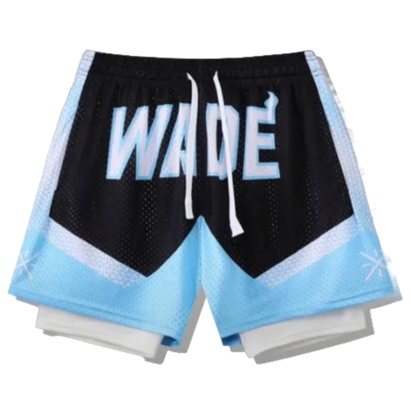 Двойные баскетбольные шорты WADE Blue Black