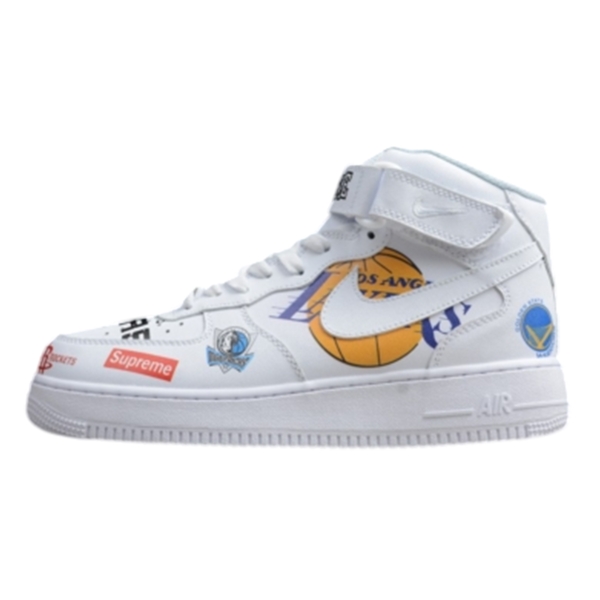 Nike Air Force 1 Mid x Supreme NBA White